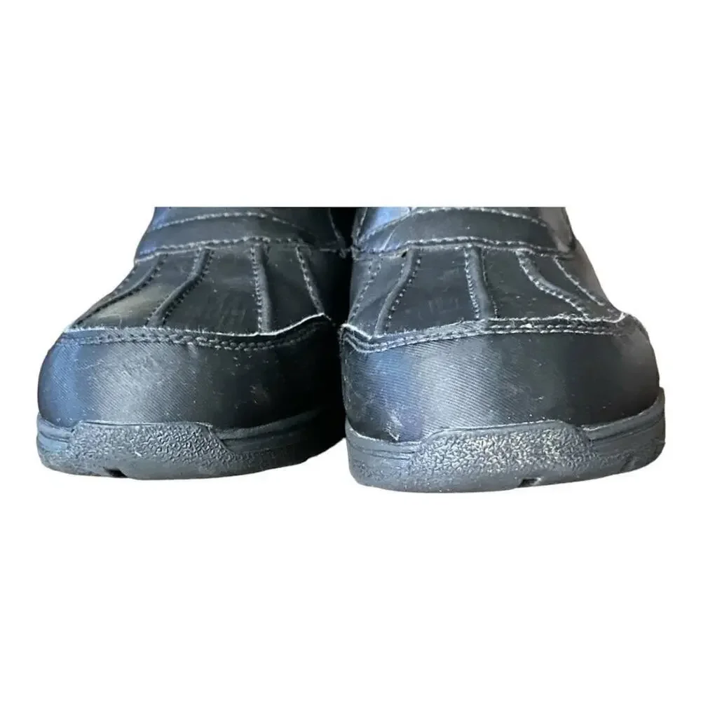 UGG 1116152K Butte II Toggle Tall Black Leather Waterproof Snow Boots Kids 4